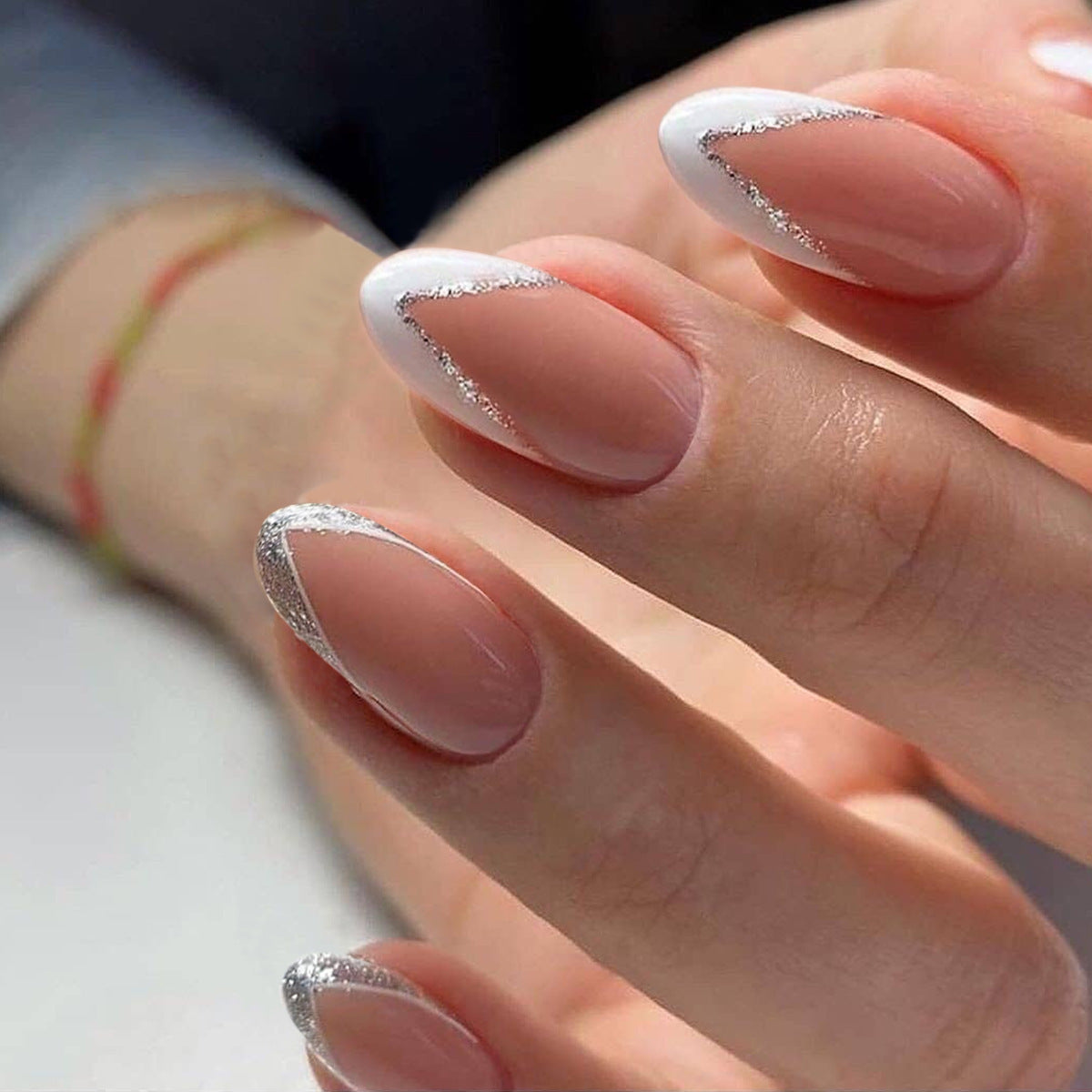 Matte Blue Platinum Leaf Manicure Patch
